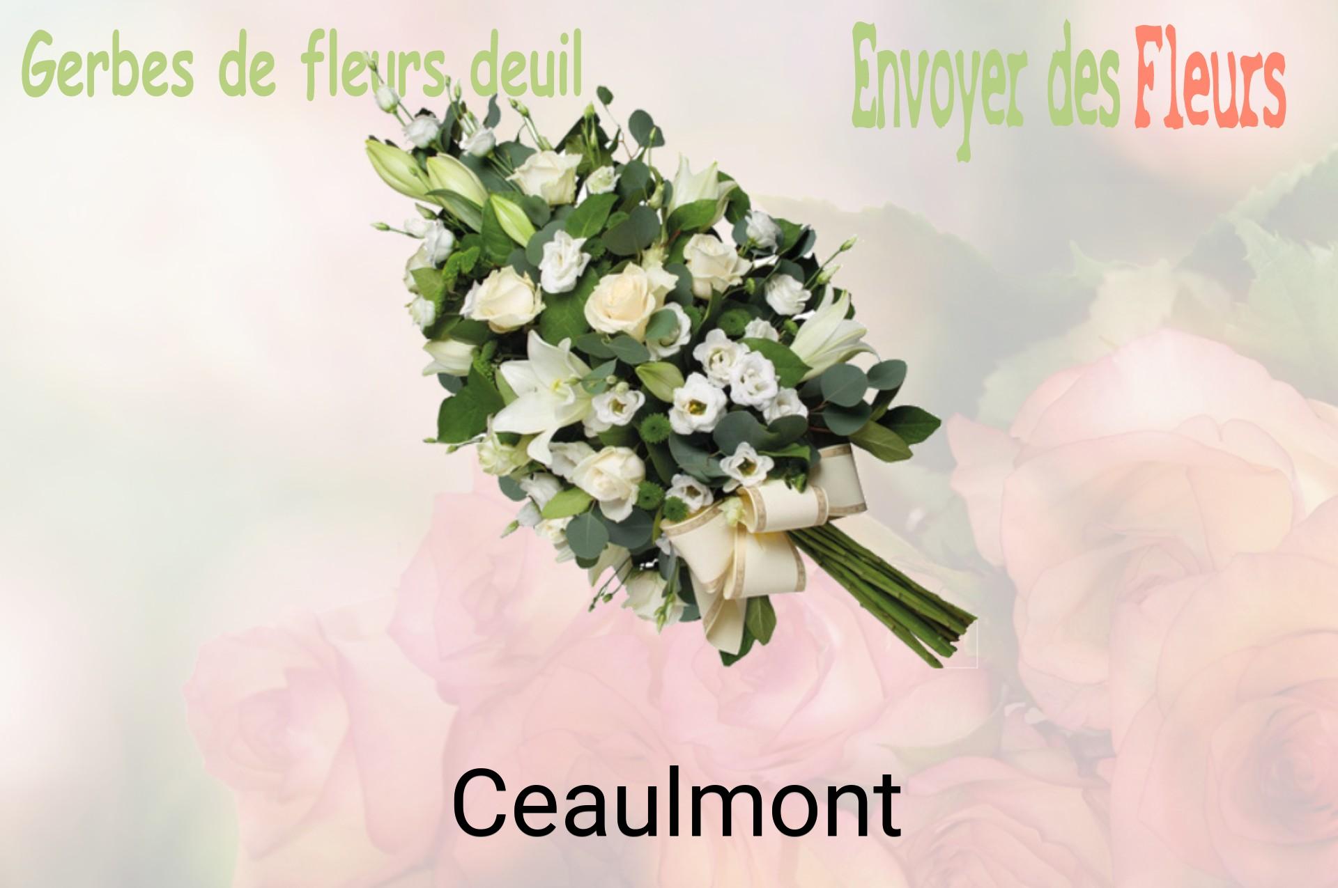 Gerbe de fleurs de deuil livrée à Ceaulmont